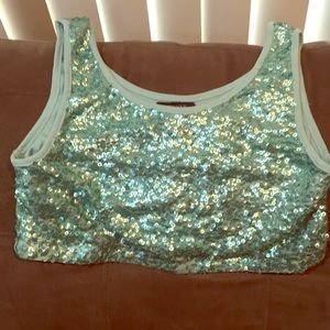 Sequin crop top